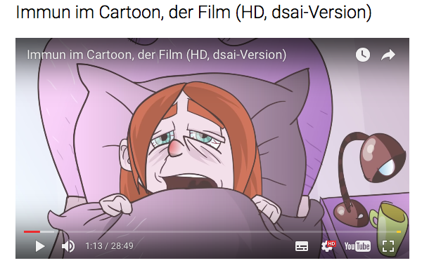 Michaela Schaffrath in Immun im Cartoon